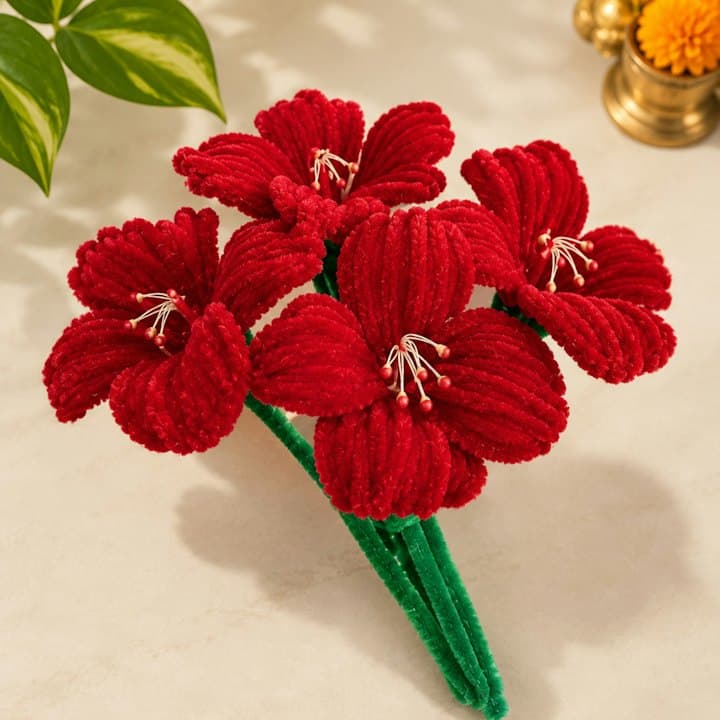Handmade Pipe Cleaner Bouquet (पाईप क्लीनर बुके) by Saaj Alankaracha